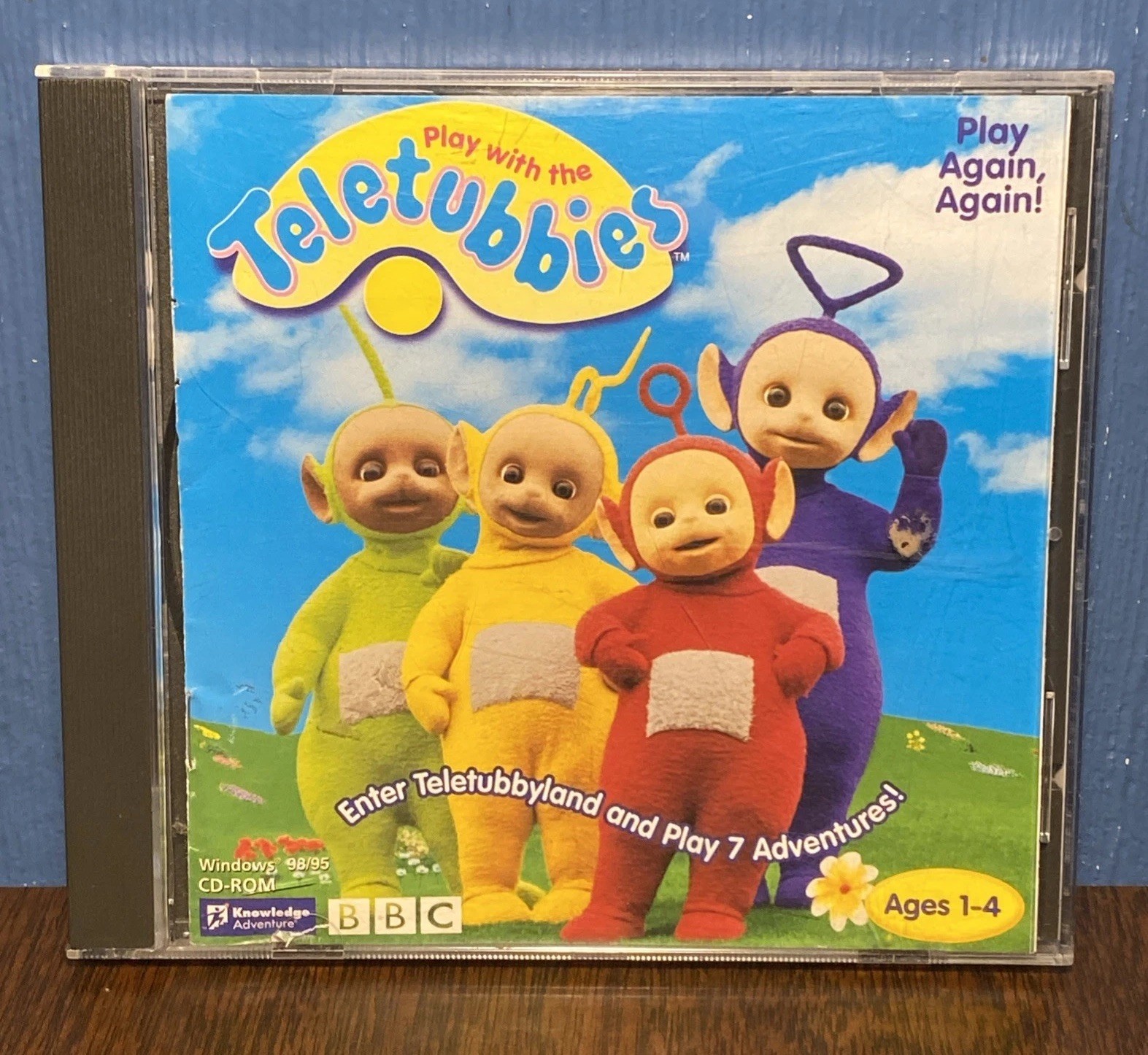 VINTAGE 1998 BBC Play with Teletubbies PC CD-ROM Windows UK Kids Video Game CIB