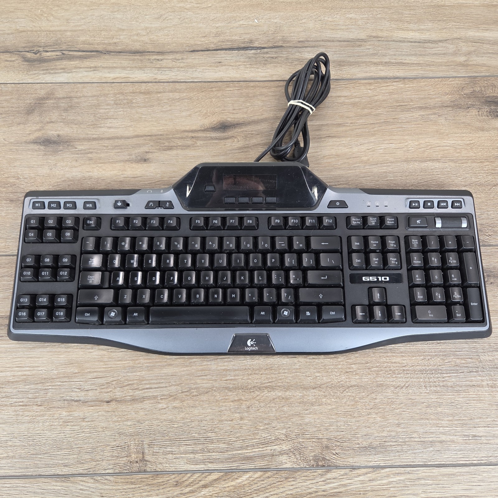 Logitech G510 Wired Gaming Keyboard LCD Display Programmable G-Keys USB Tested
