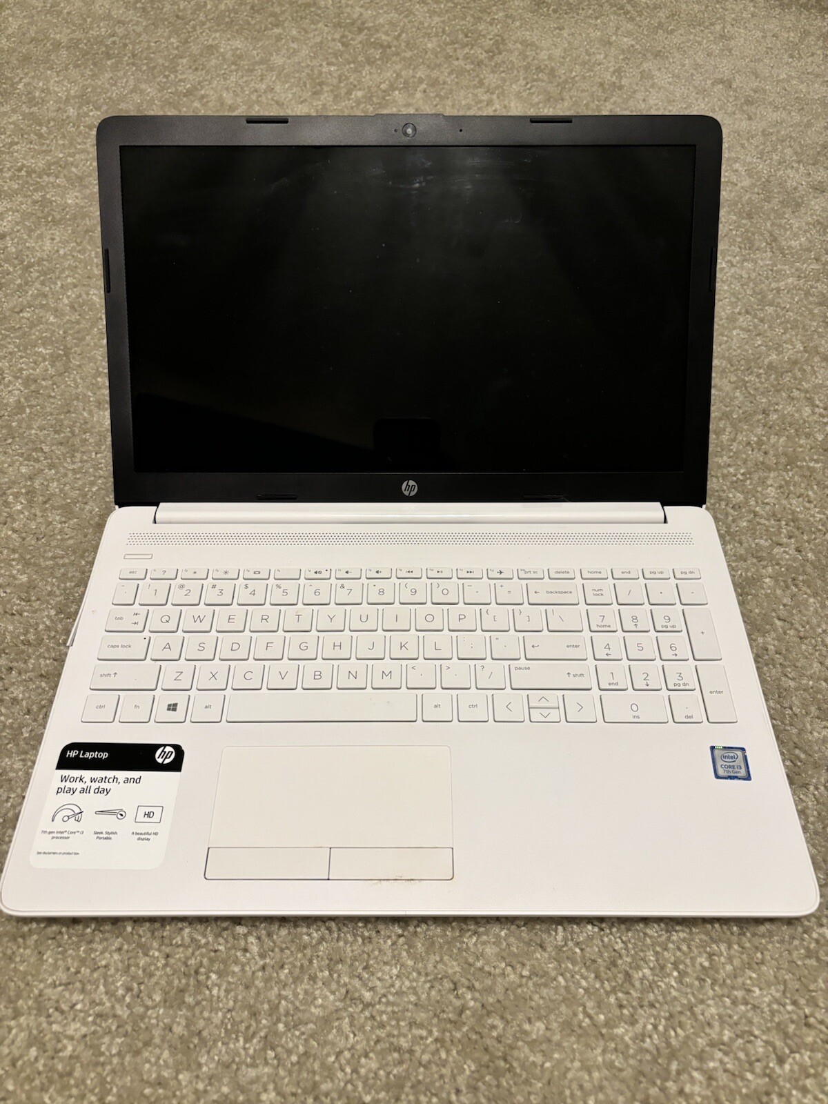 HP 15.6 Notebook - 15-da0043nr White 2019