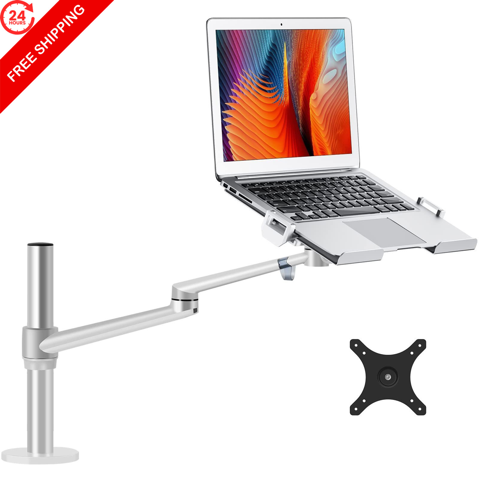 Viozon Laptop/Notebook/Projector Mount Stand,Height Adjustable Single Silver