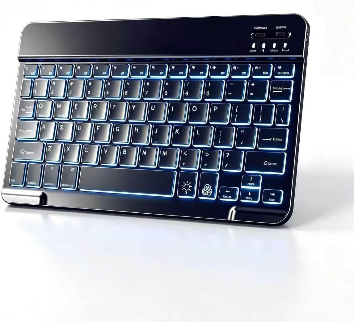 Mini Bluetooth Keyboard, Small Portable Wireless Rechargeable Keyboard