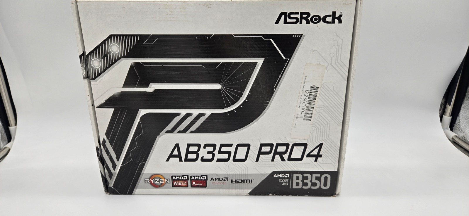 ASRock AB350M Pro4 AM4 AMD Micro ATX Motherboard New Open Box(Needs I/O)