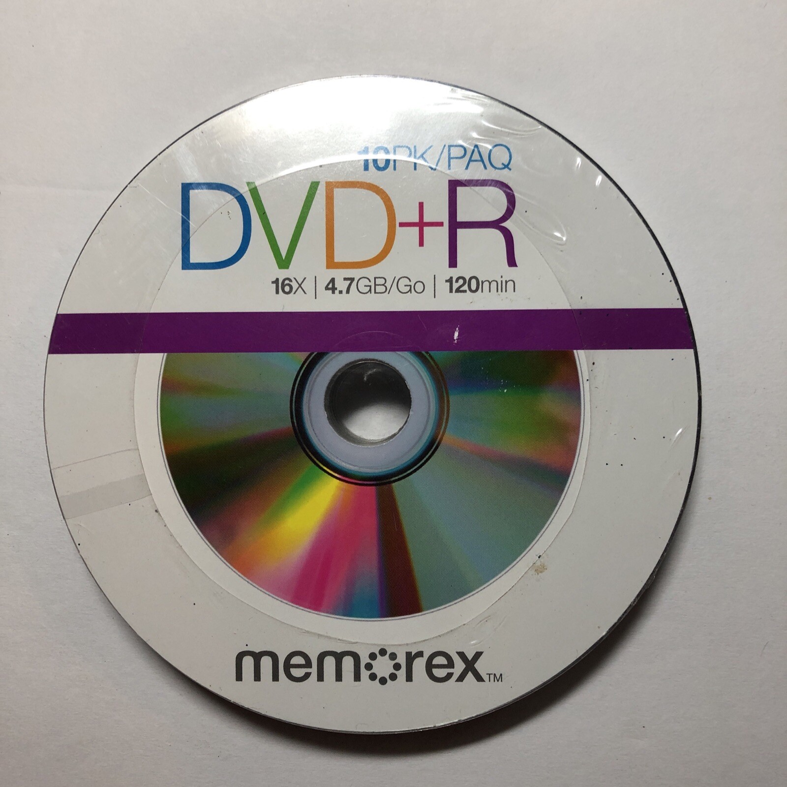 Memorex DVD+R 10 Pack 16X 4.7 GB 120 Min Factory Sealed
