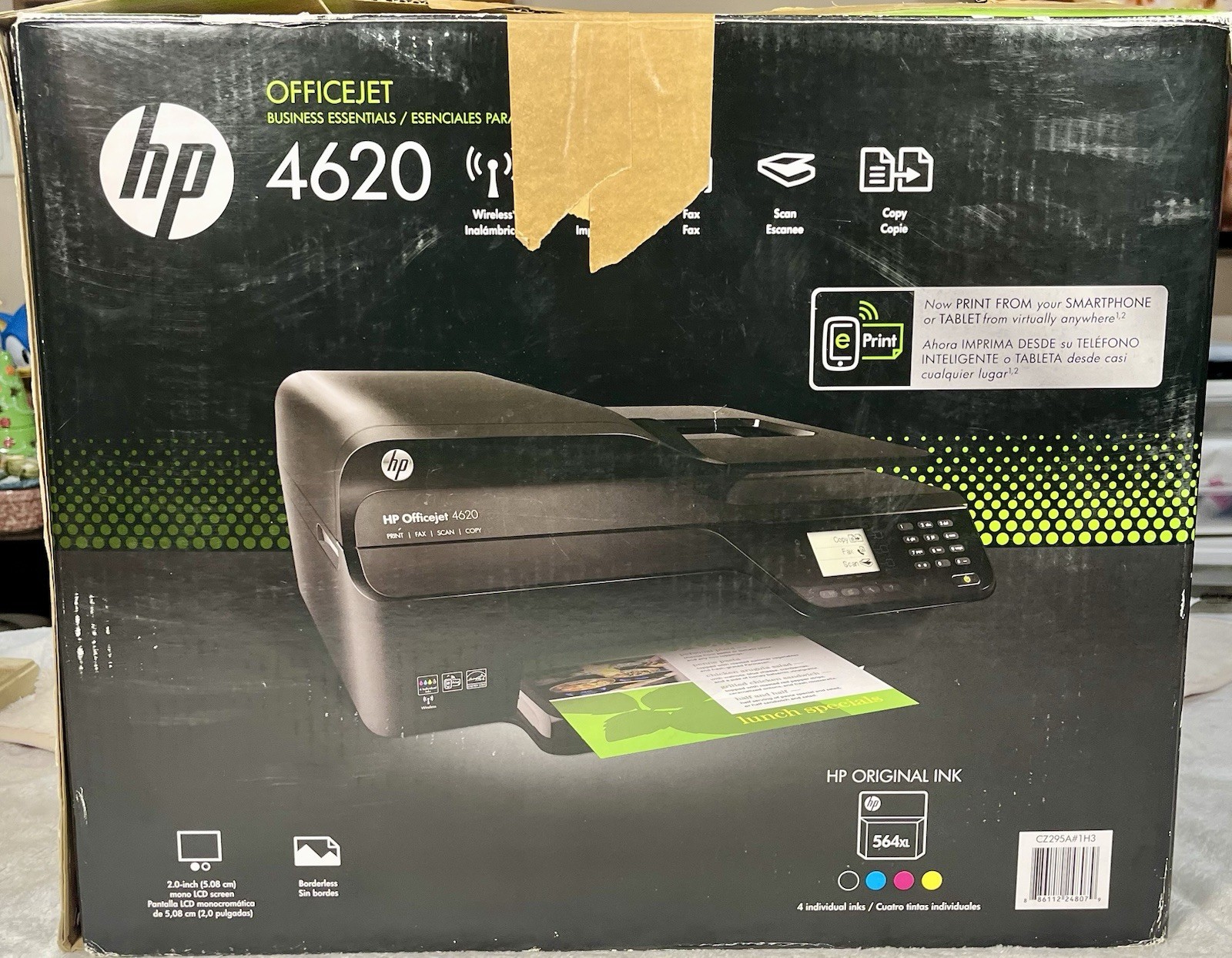 HP OfficeJet 4620 All-In-One Inkjet Printer New Open Box