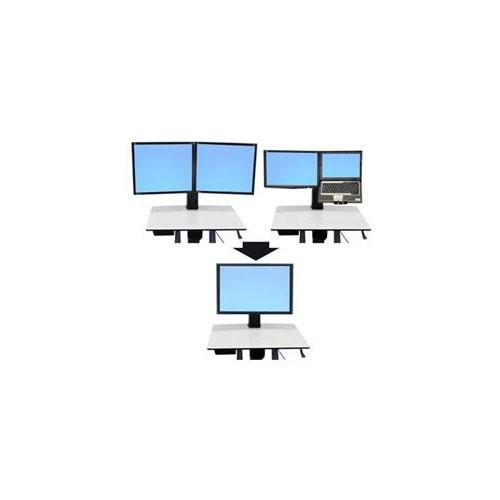 Ergotron WorkFit Conversion Kit: Dual or LCD & Laptop to Single HD (97607)