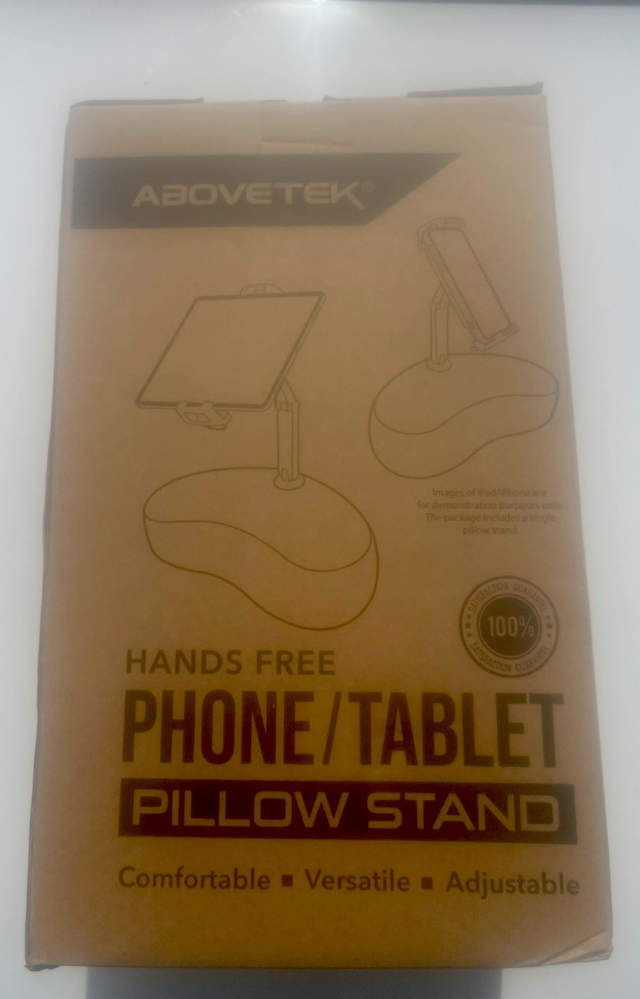 AboveTEK Tablet Pillow Holder for Bed, Hands-Free 360° Rotating Phone/iPad Stand