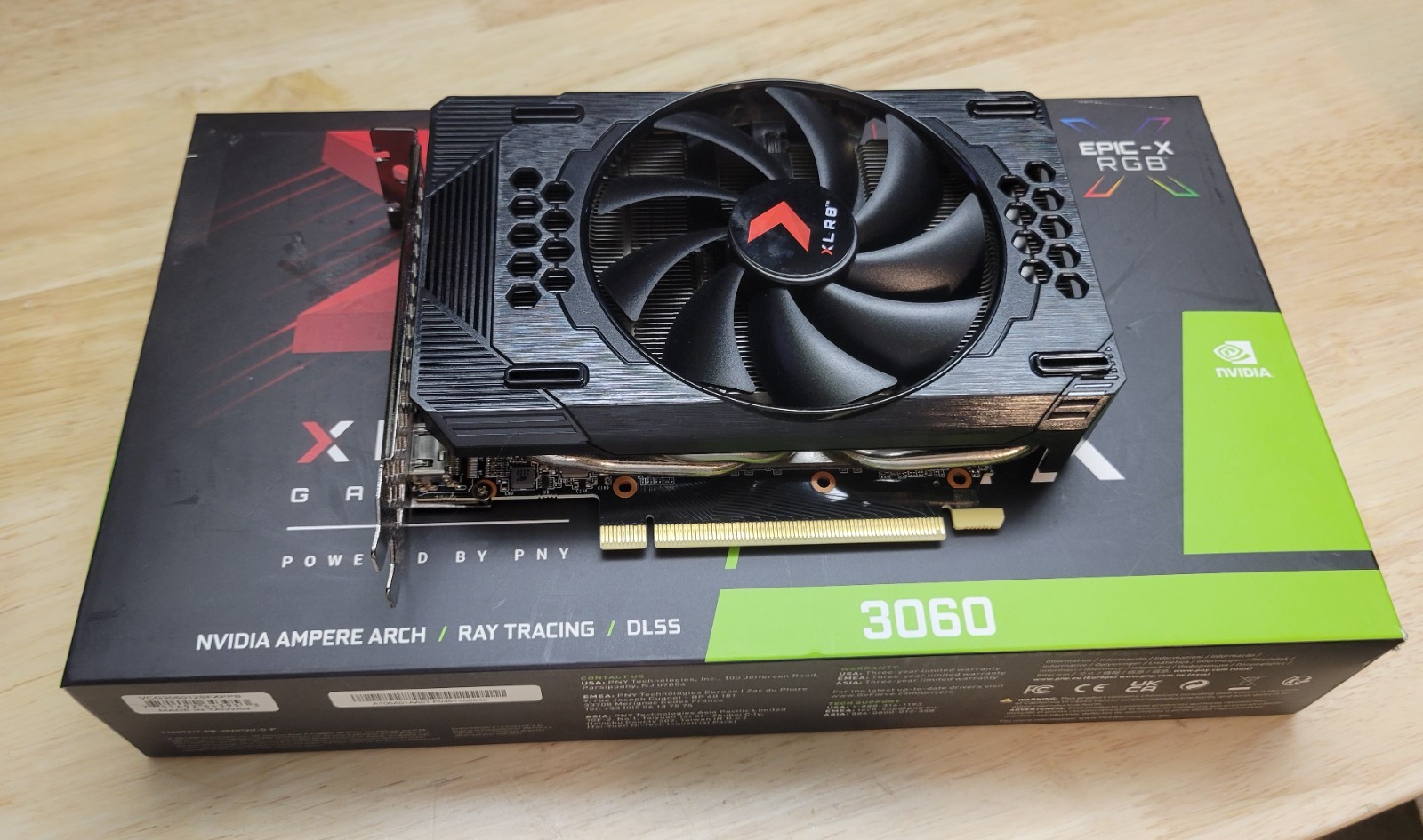 PNY GeForce RTX 3060 XLR8 Gaming REVEL EPIC-X RGB Single Fan 12GB Graphics Card