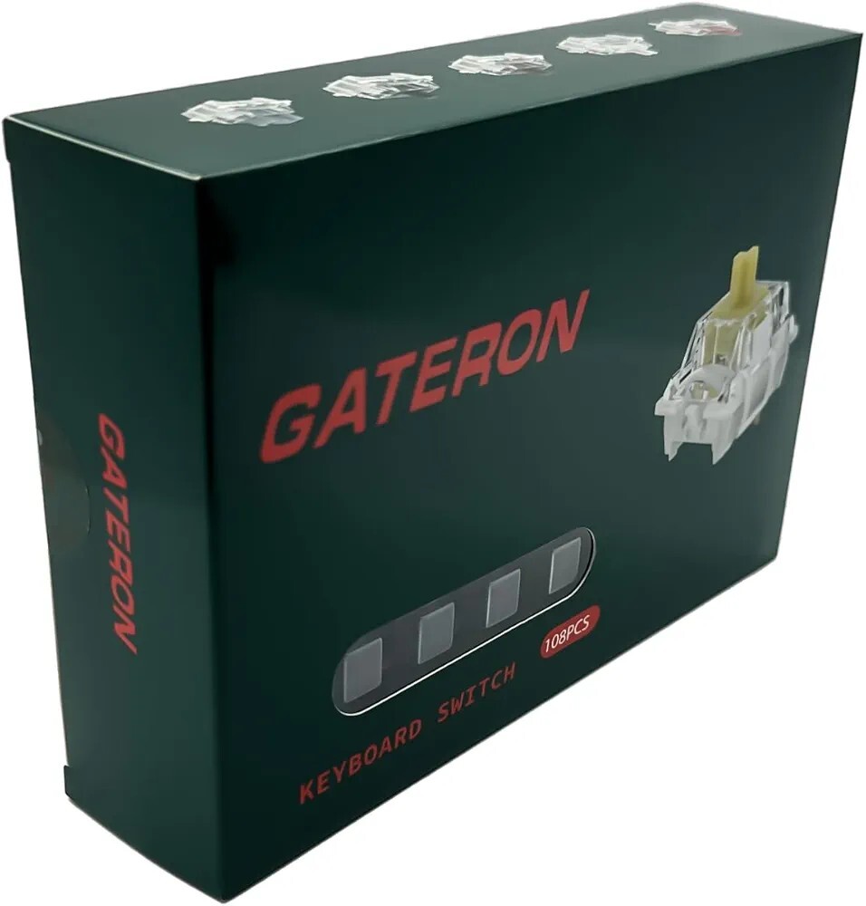 Gateron G Pro 3.0 Switches for Mechanical Keyboard,3-Pin 55gf 108pcs Brown - New