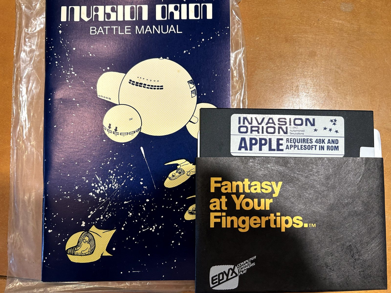 Invasion Orion Battle Manual and disk vintage computer game VERY RARE