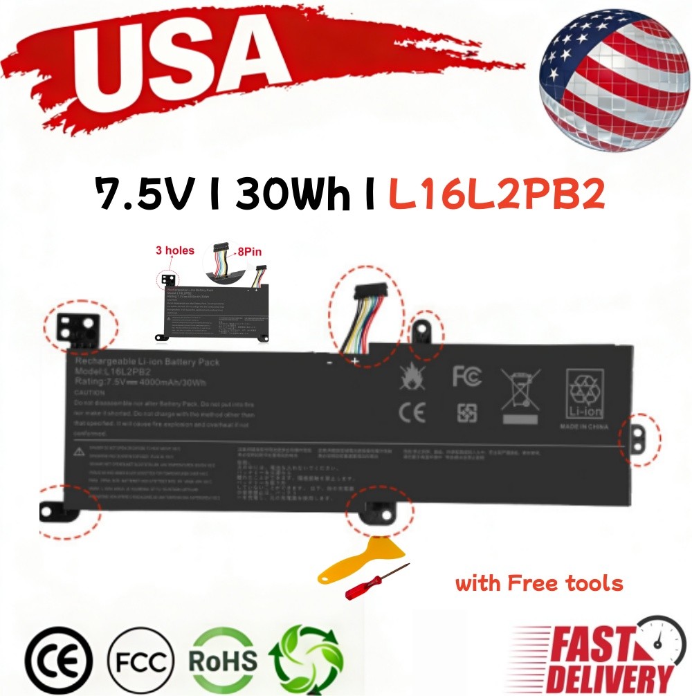 L16L2PB2 L16C2PB2 Battery for Lenovo Ideapad 320-15ABR 320-15IAP 320-15IKB 30Wh
