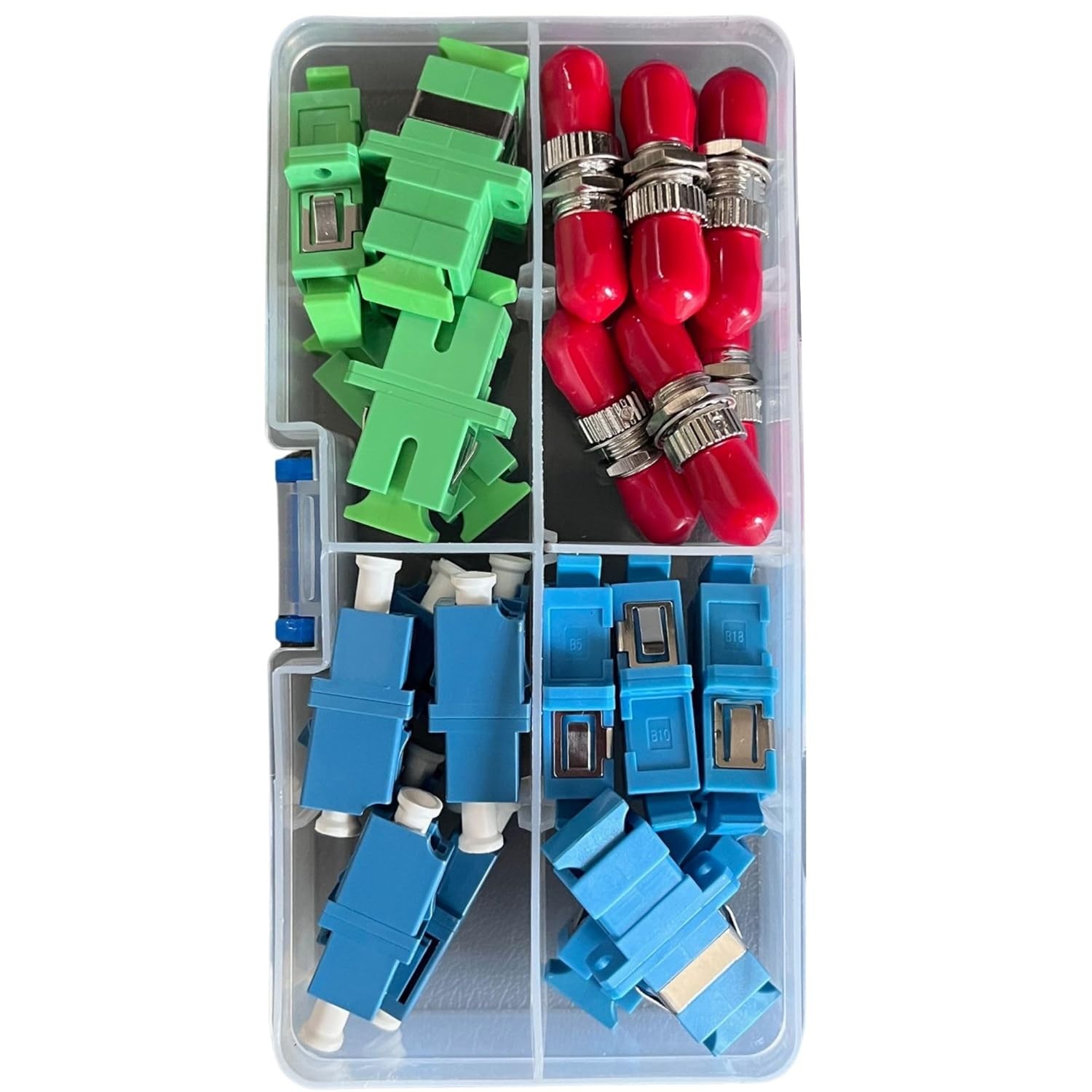 FiberShack Fiber Optic Coupler Kit - 4 Genders & 26 Fiber Optic Couplers
