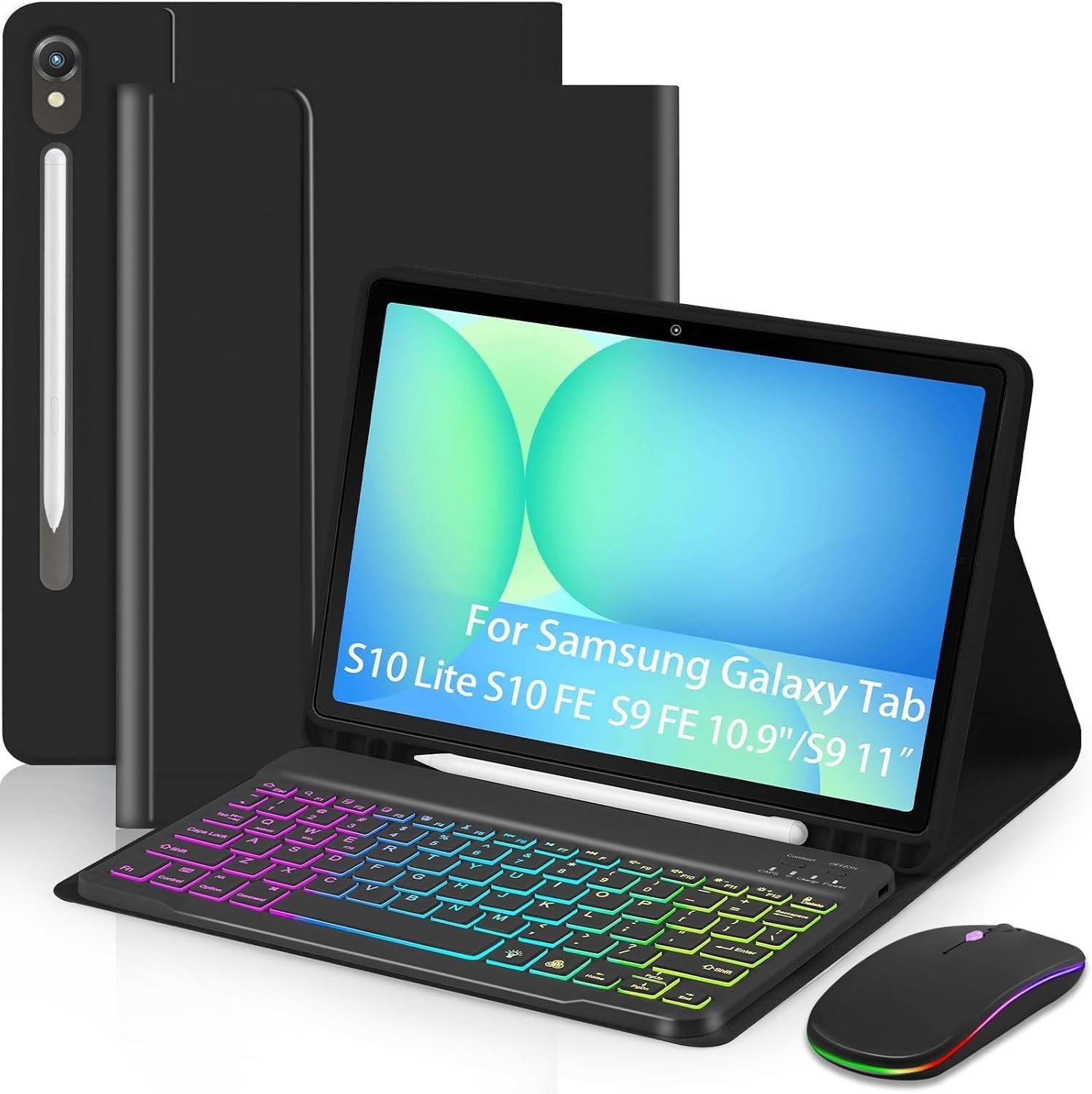 Case with Keyboard Mouse for Samsung Galaxy Tab S10 Lite/S10 FE 5G/S9 FE 10.9...