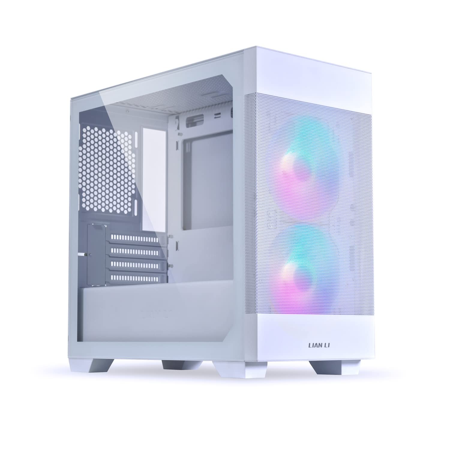 LIAN LI High Airflow Micro ATX White PC Case, RGB Gaming Computer Case, Mesh