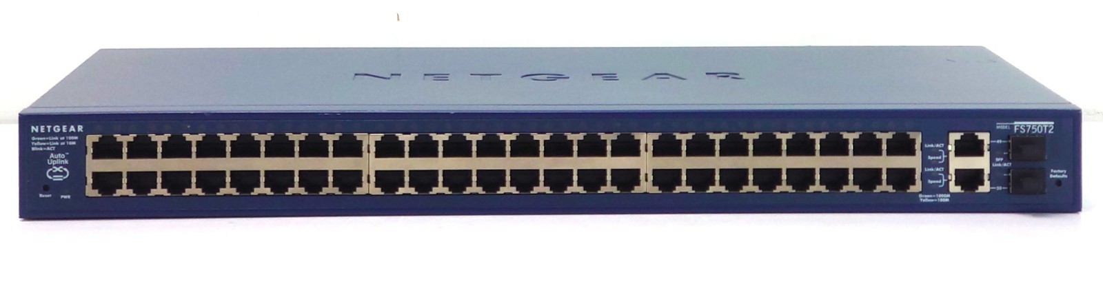 Netgear ProSafe FS750T2 48x Fast Ethernet Smart Switch 2x RJ-45GbE 2x SFP GbE