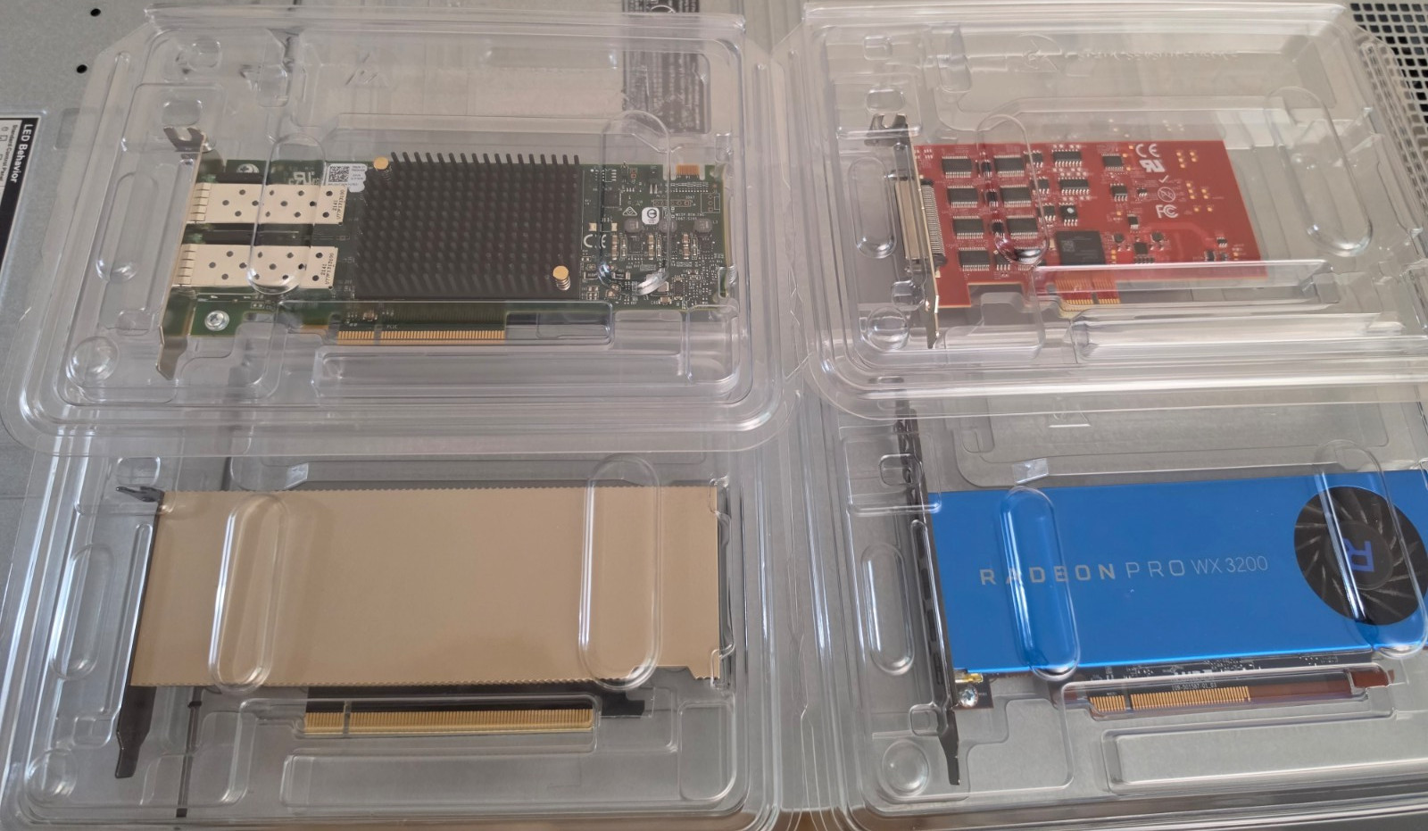 Lot of 200 Hard Plastic Clam Shell Case Network Card PCIe FH LH Clamshell