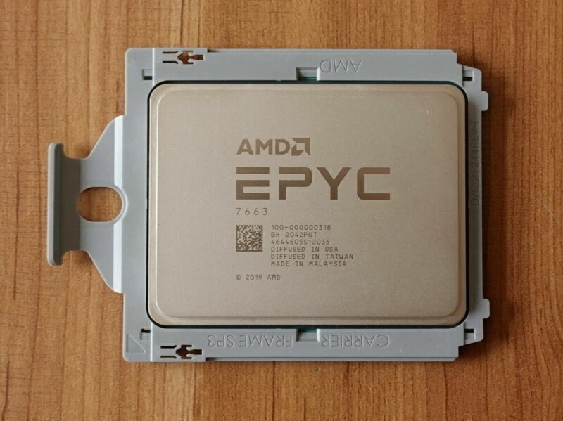 AMD EPYC 7663 Milan CPU 56-Core 2.0GHz SP3 240W Server Processor 100-000000318