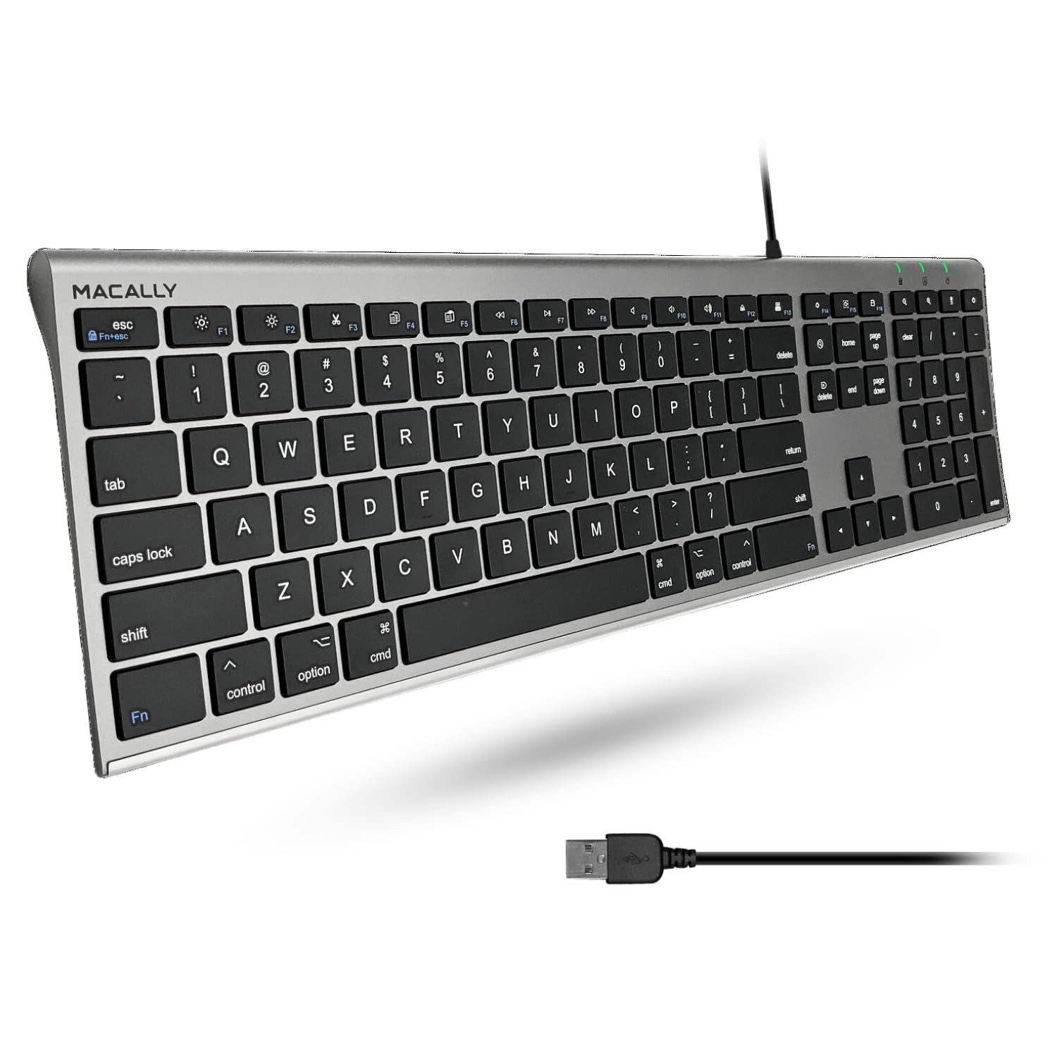 Ultra-Slim USB Wired Computer Keyboard - Works Great as Both a Windows or Wir...