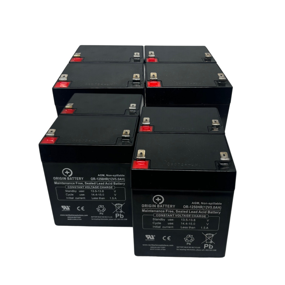 APC SUM1500RMXL2U Battery Replacement Kit 8 Pack 12V 5AH High Rate UPS Series