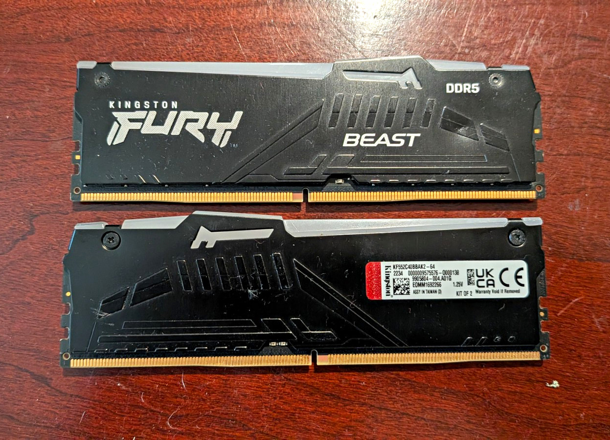 Kingston FURY Beast 64GB (2x32GB) DDR5-6000 CL36 DIMM KF560C36BBK2-64