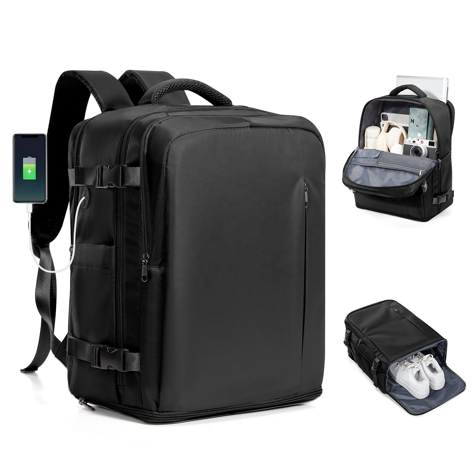 Expandable Waterproof Laptop Backpack – Lightweight & Multi-Pocket