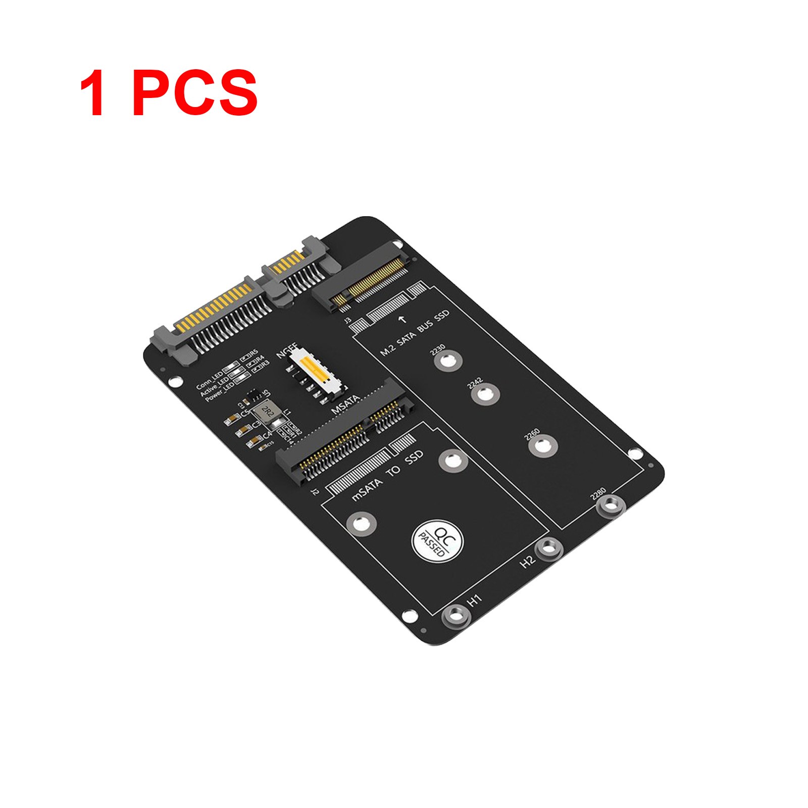 2.5"SATA to M.2 SSD Enclosure 6Gbps Converter Adapter for NGFF M.2 SSD 2230‑2280
