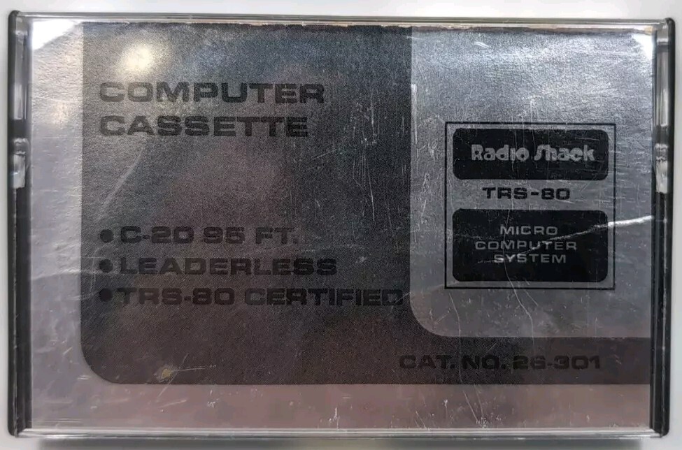 Tandy TRS-80 Computer Tape C-20 95 ft. 26-301 Unknown Contents Untested 