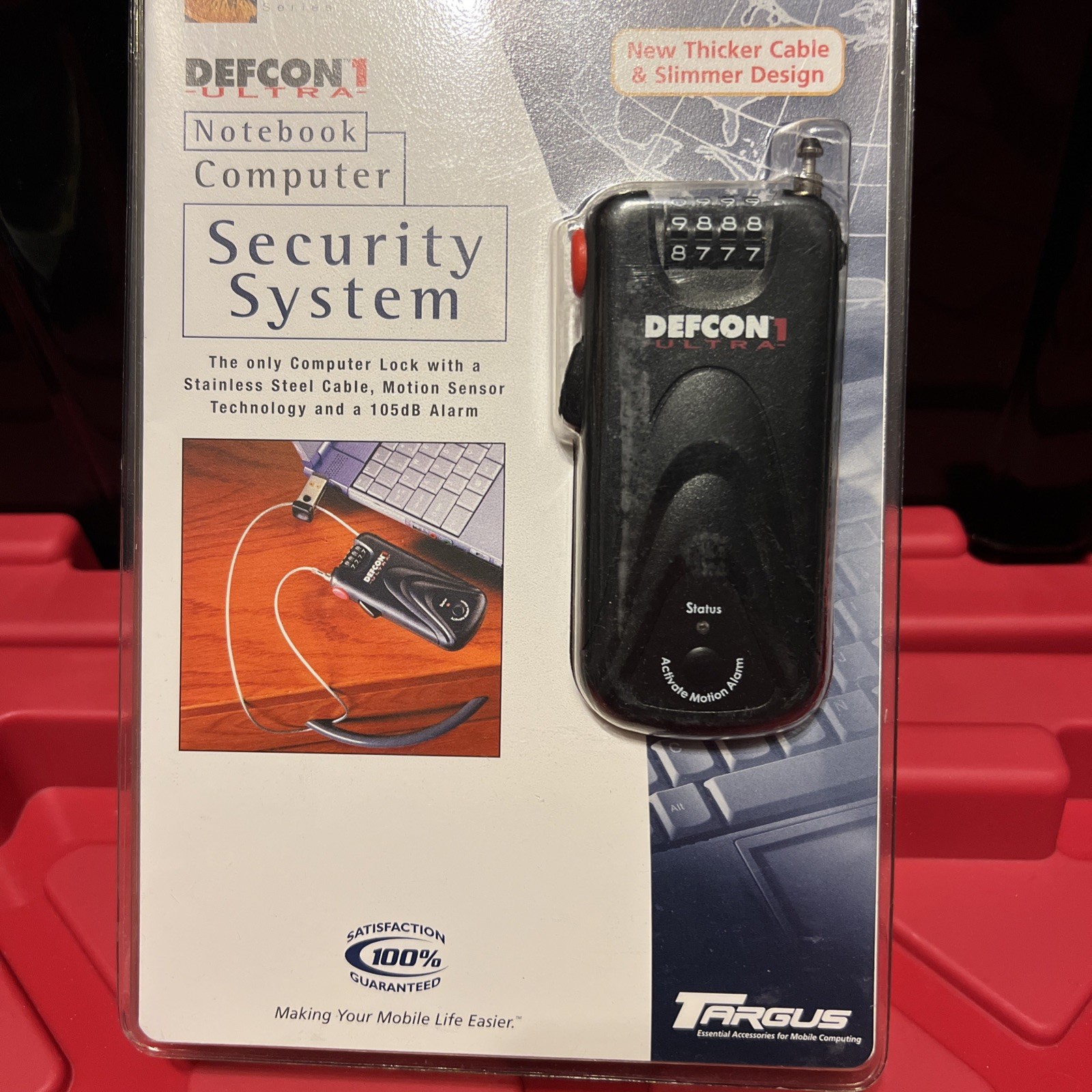 Targus PA400 Defcon 1 Ultra Notebook Luggage Alarm Computer Security Lock - NEW