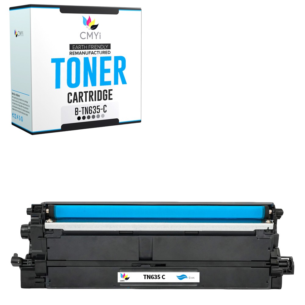 CMYi 1-Pack Compatible TN635 Cyan Toner Cartridge fits Brother HL-L8570CDW