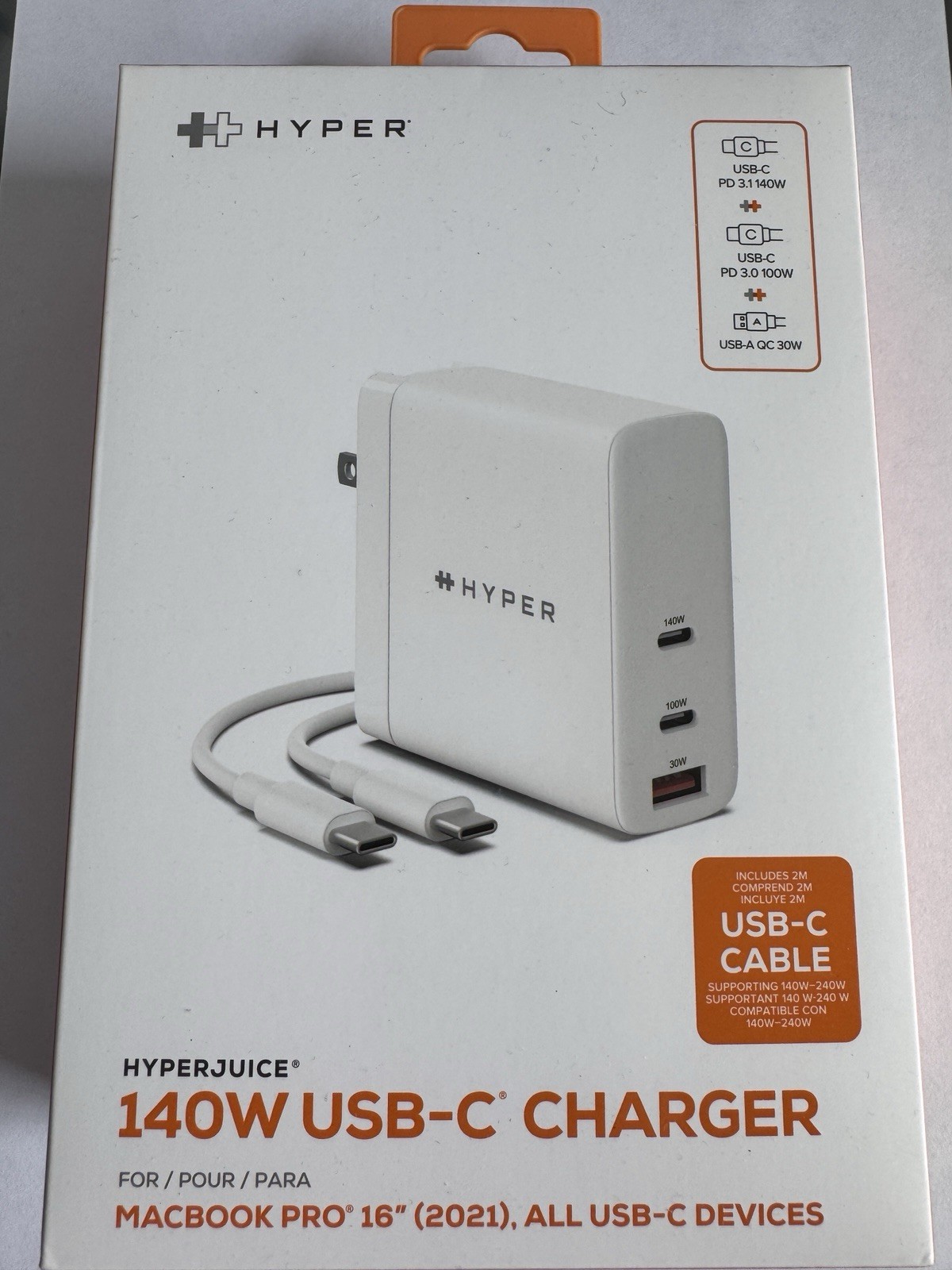 HyperJuice 140W PD 3.1 USB-C Charger for MacBook and Windows