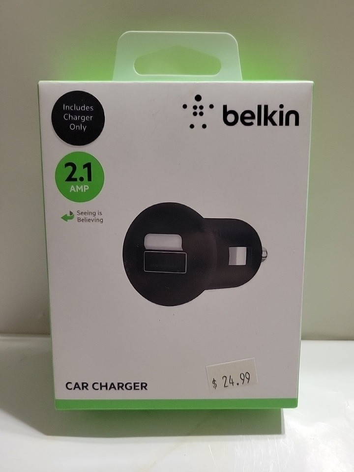 Belkin 2.1 AMP Compact Design Car Fast Charger for iOS & Android Devices 