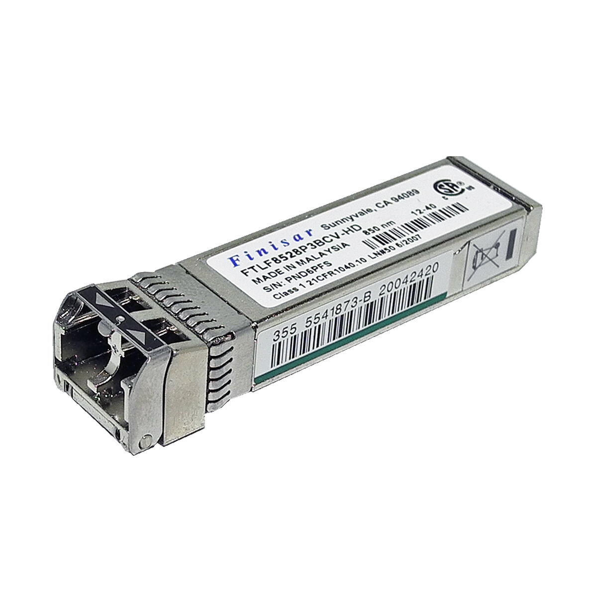 Finisar FTLF8529P3BCVAN1 16Gb FC SFP+ SWL 850nm Transceiver NA 332-00331+A0