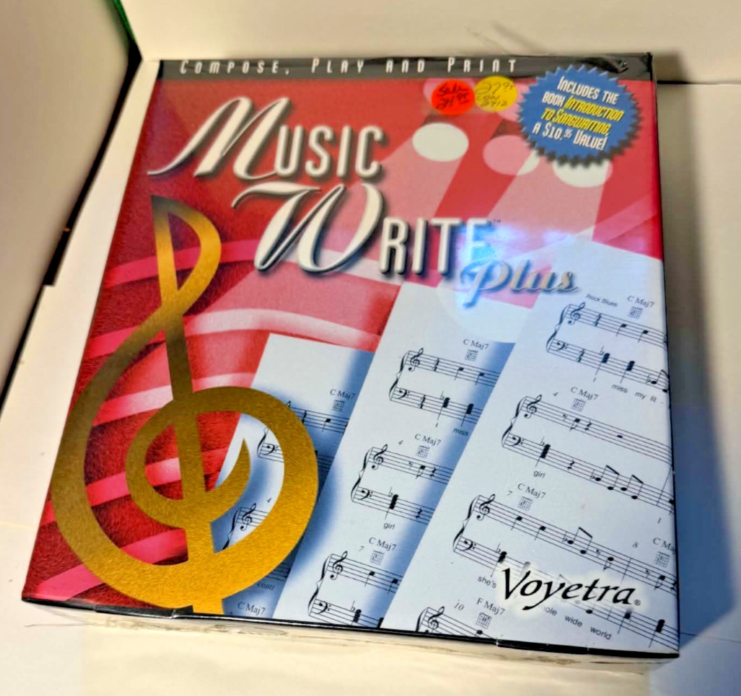 Voyetra Music Write Plus Composer Software PC 1998 Vintage NOS NEW SEALED