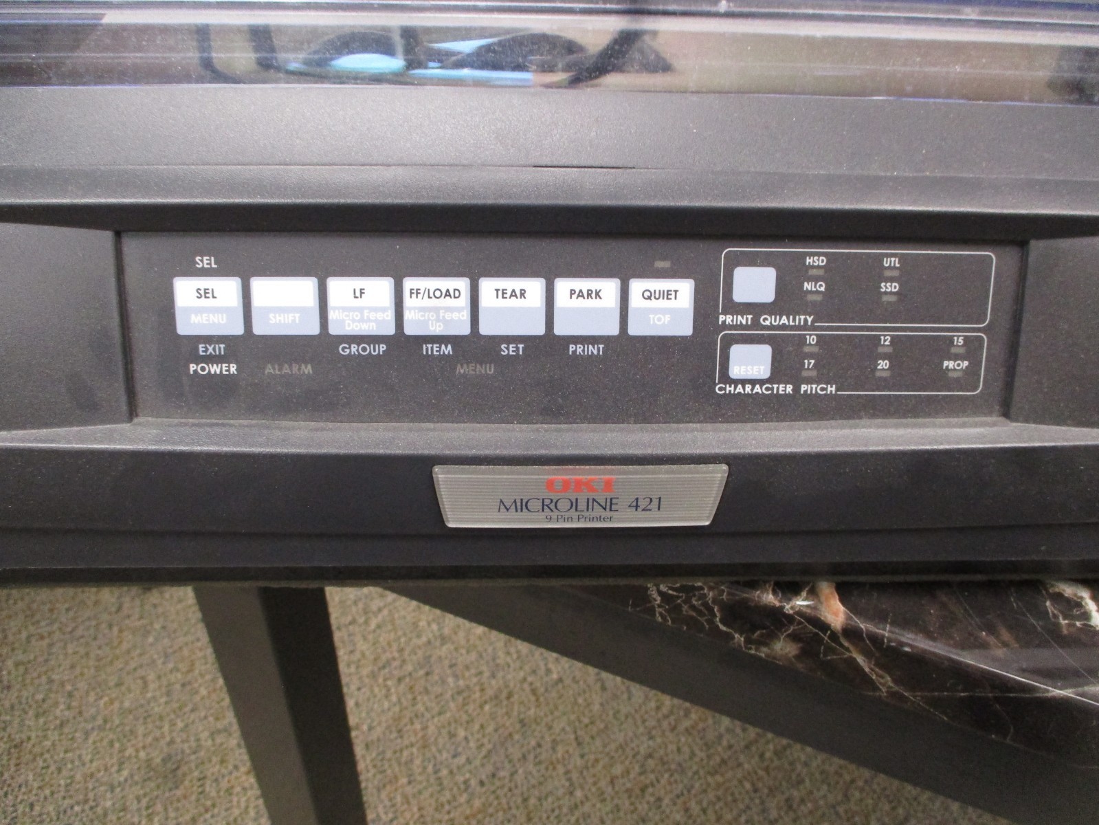 OKI Microline 421 Workgroup Dot Matrix 9 Pin Printer - D22910A - Black