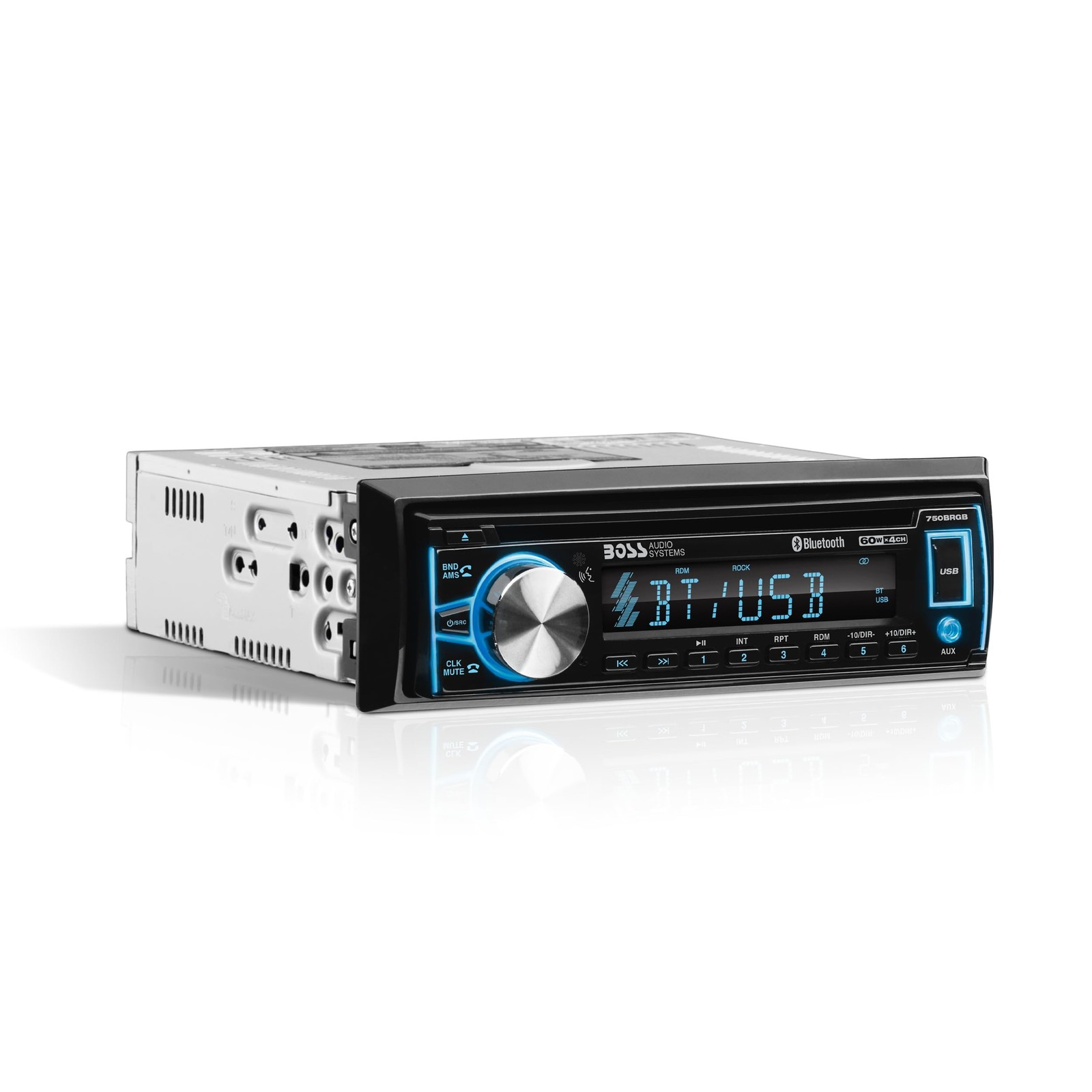 BOSS Audio Systems 750BRGB Car Stereo - Single Din, Bluetooth, CD Player, AM/...