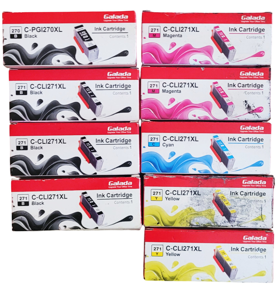 Galada Ink Cartridge Replacement for 271 270 Lot of 9 See Description