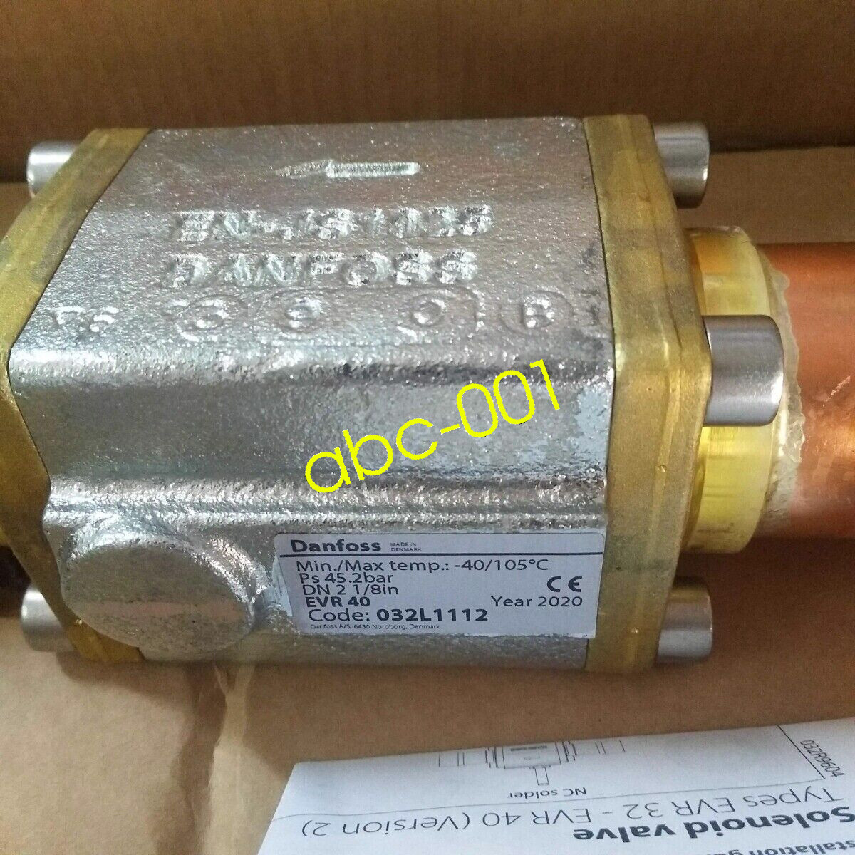 1pcs Danfoss Cold storage refrigeration Solenoid Valve EVR40 032L1112 54mm