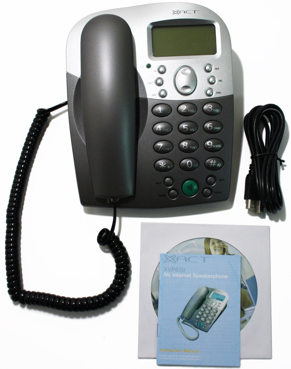 Xact XVP620 USB Windows VoIP Skype Internet Phone Free Calling To Skype Users