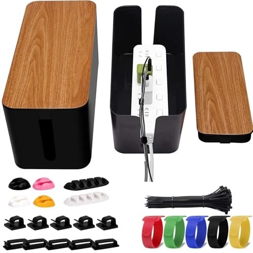 128 PCS Elegant Cable Management Box Set – Tidy Your Home & Office Wires