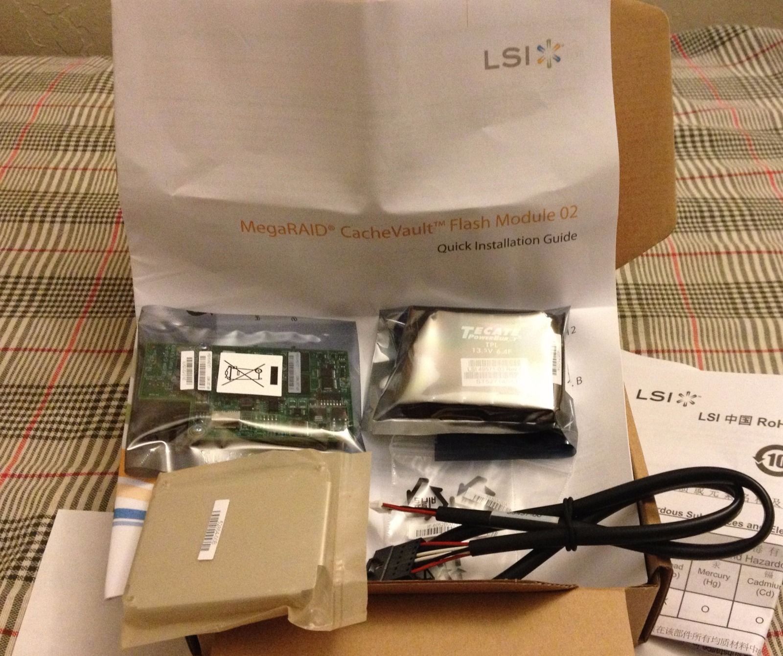 LSI LSI00297 Cache Vault Kit for 9266 and 9271 LSICVM01 Super Cap LSI CVM01