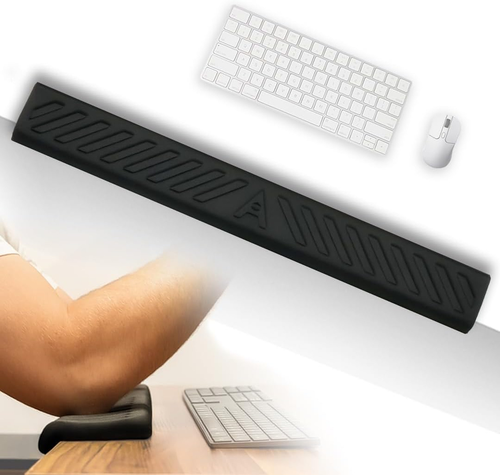 Extra Long Desk Arm Rest 28 Inch Memory Foam Support for Wrist Elbow Forearm No