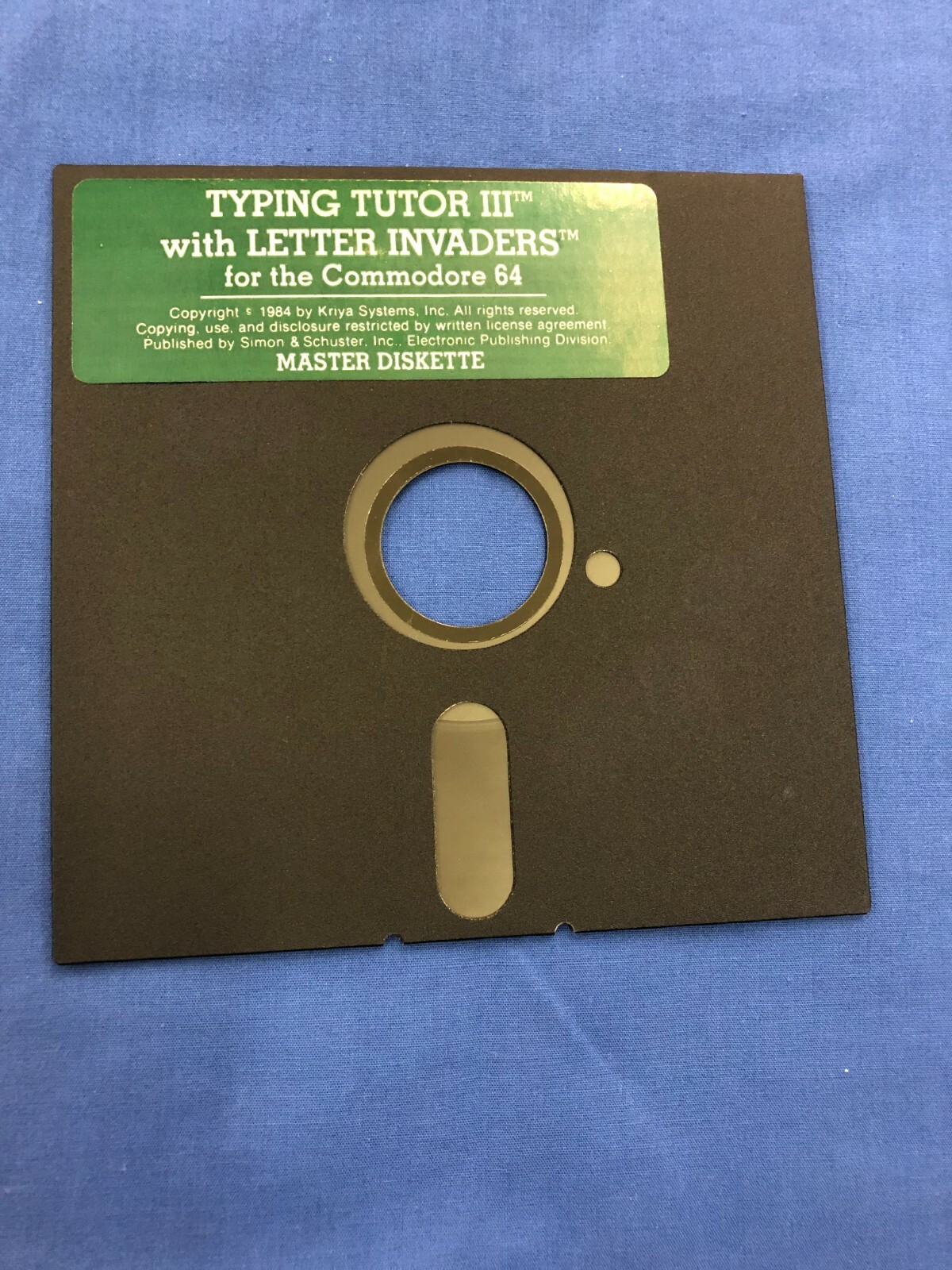Commodore 64 Typing Tutor III with Letter Invaders Disk