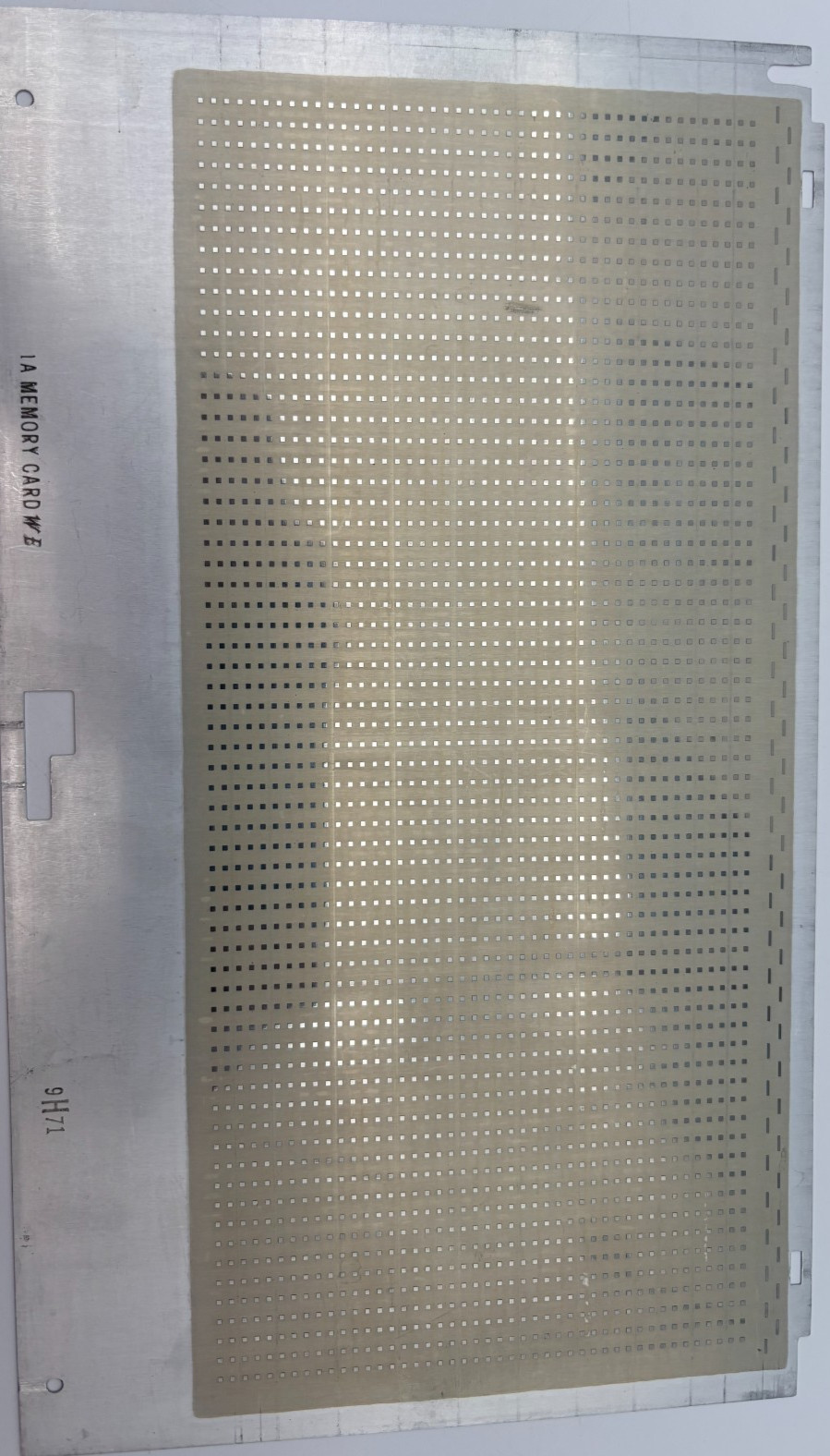 Vintage IBM Metal Punch Card Registration Check Gauge Plate Made in USA