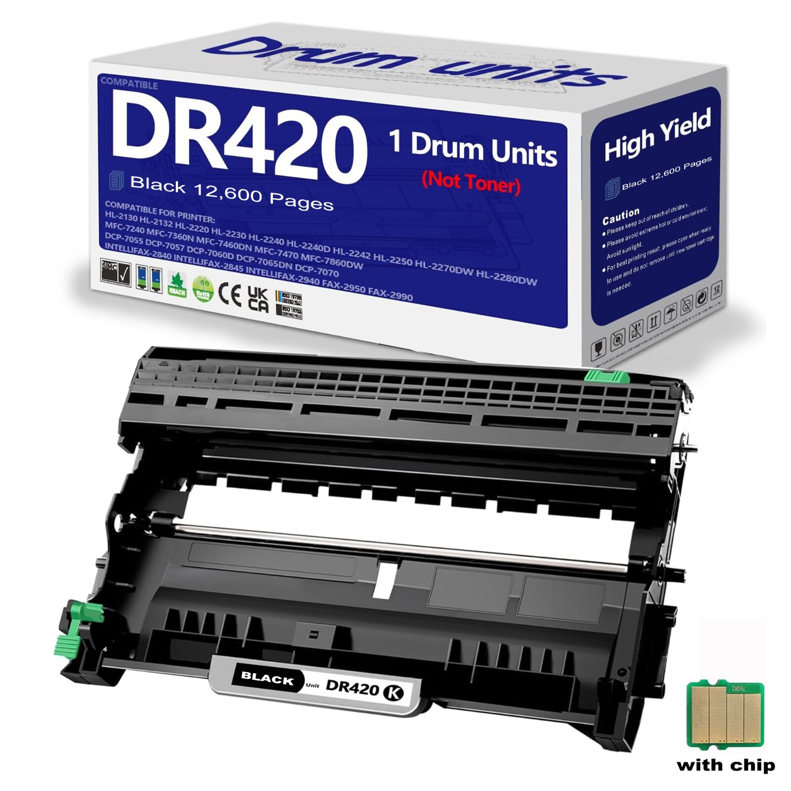 DR420 Drum Unit For Brother DR420 HL-2220 MFC-7365DN 7860DW Up to 12,600 pages