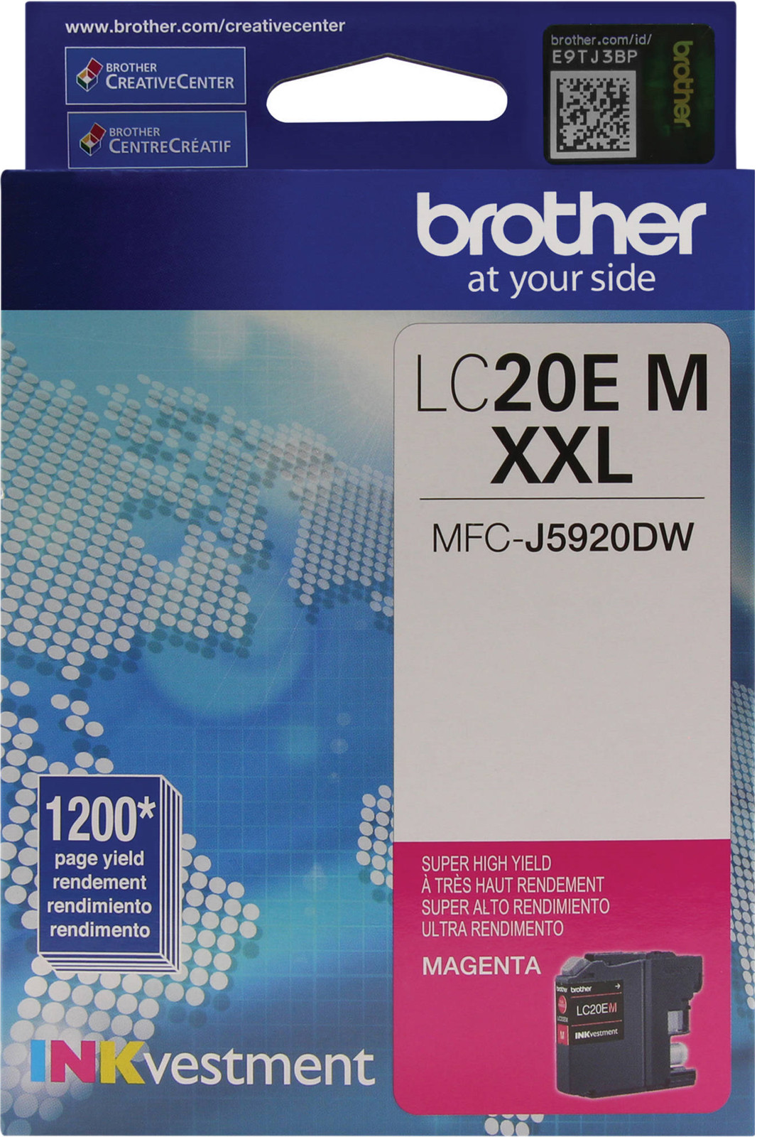 New Genuine Brother LC20E Magenta Ink Cartridge MFC-J5920DW, MFC-J775DW