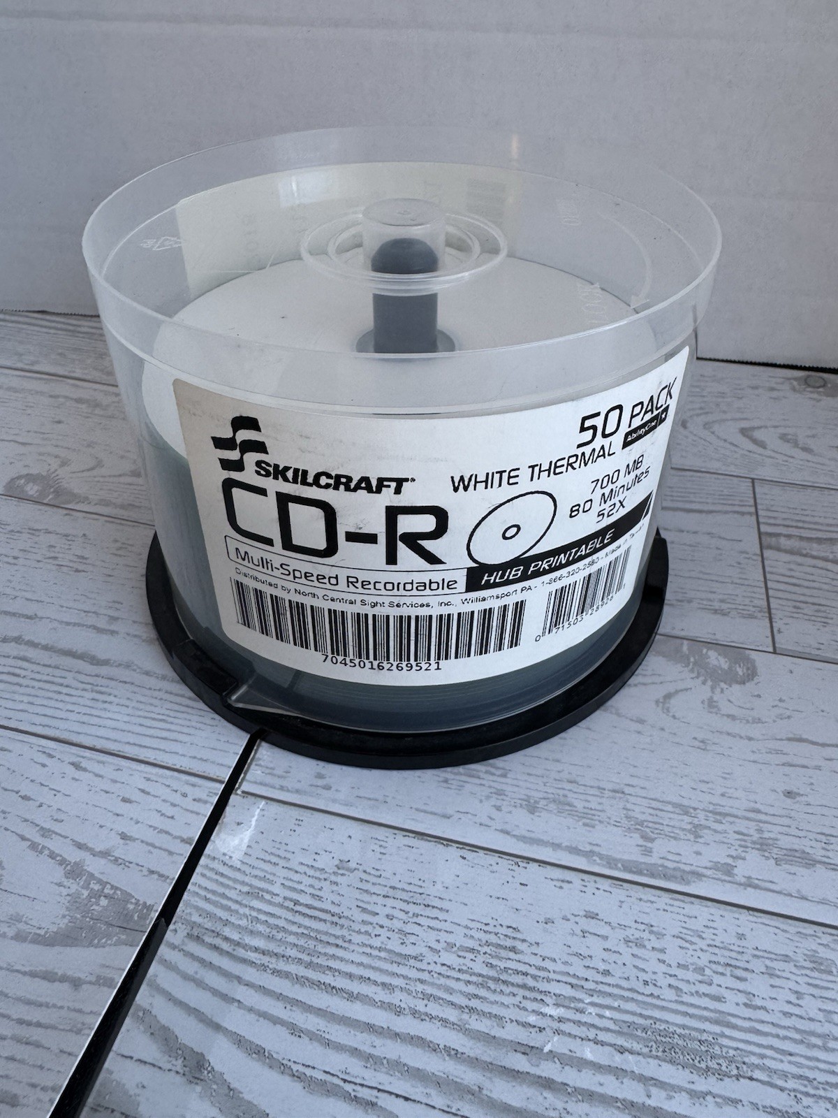 Skilcraft CD-R 700MB White Thermal Multi Speed Recordable 52x 80min