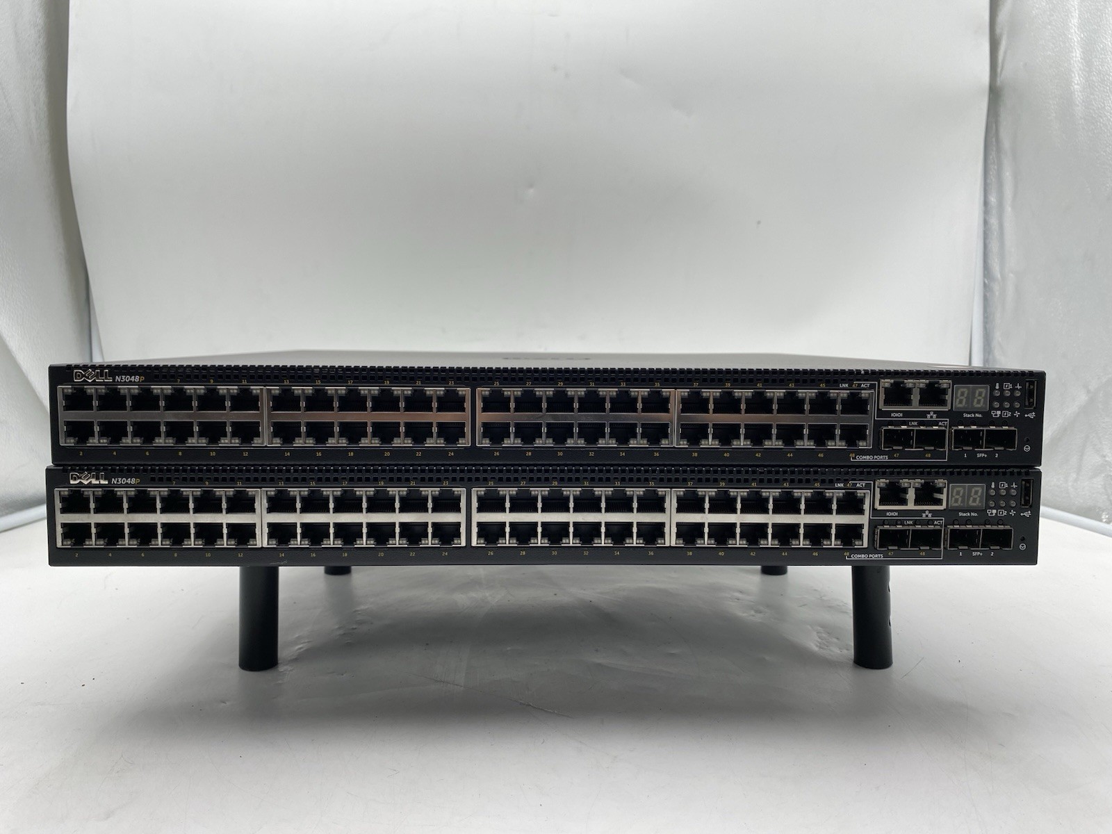 Lot Of 2 Dell Networking 48-Port PoE GbE & 4-Port SFP Network Switch N3048P