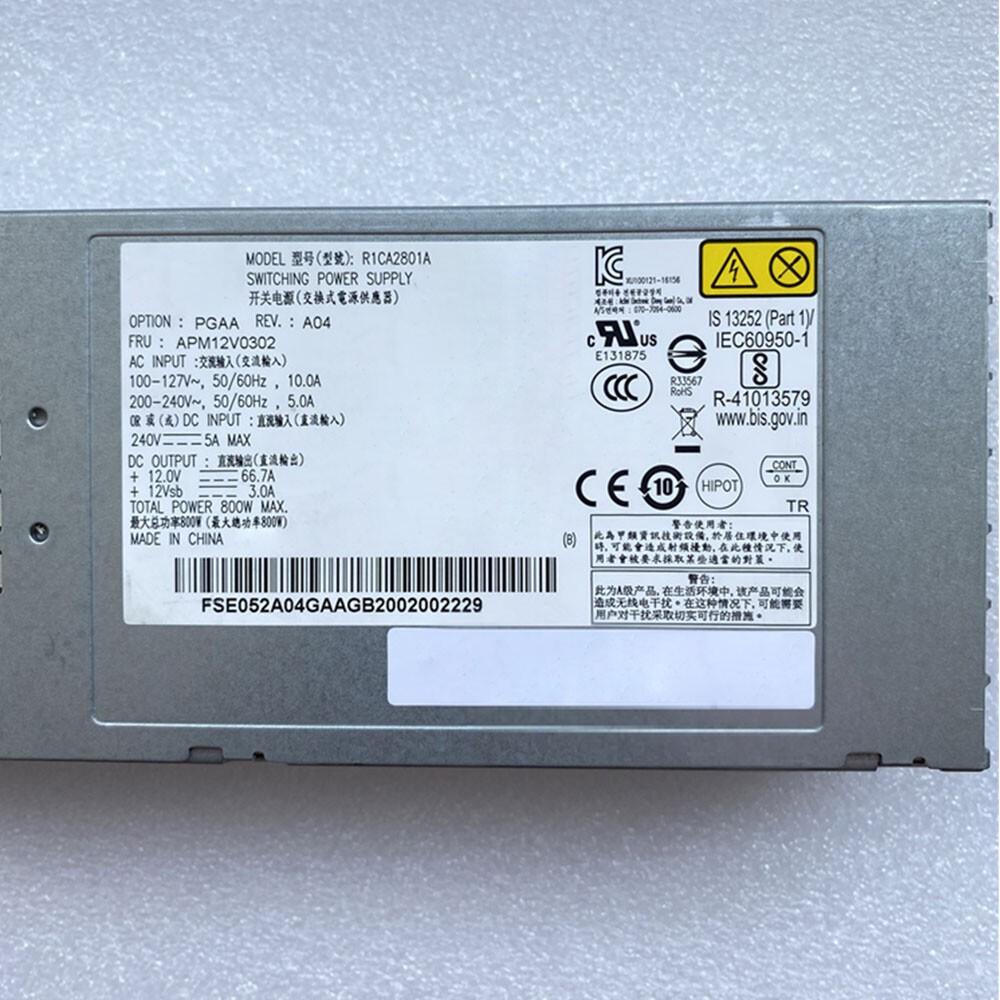 R1CA2801A 800W Switching Power Supply Replacement PSU for 50/60Hz