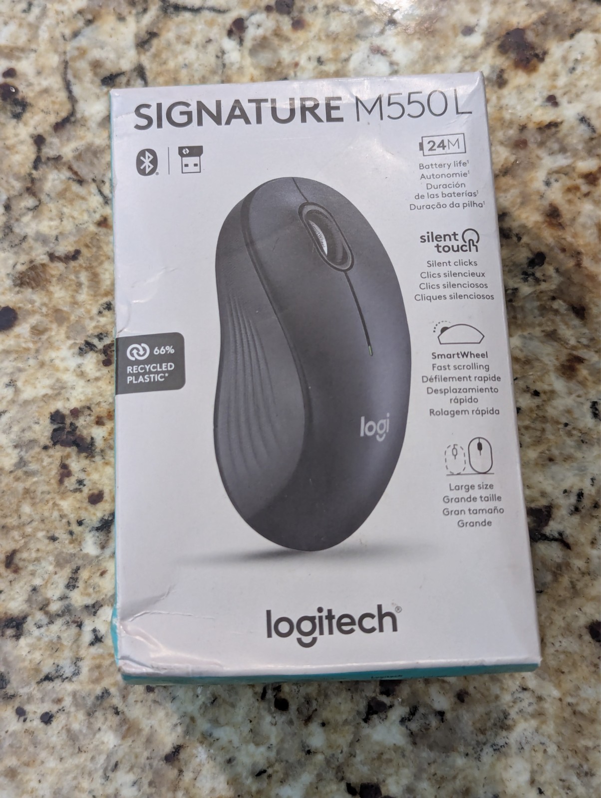 Logitech Signature M550L Wireless Mouse Silent Touch SmartWheel Graphite