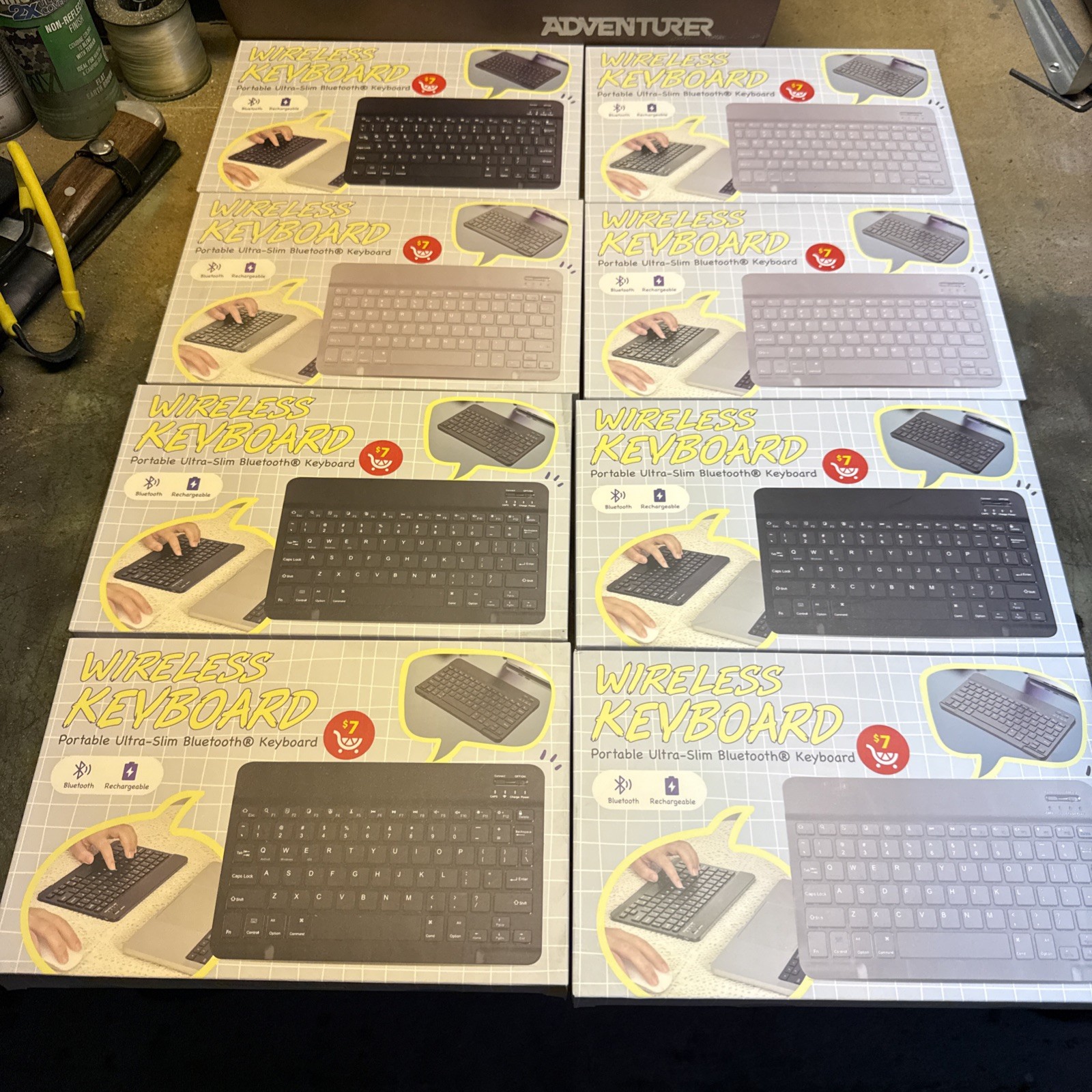 Wireless Bluetooth Keyboard Rechargeable Ultra Slim 80 Keys USB-C NEW lot of 8