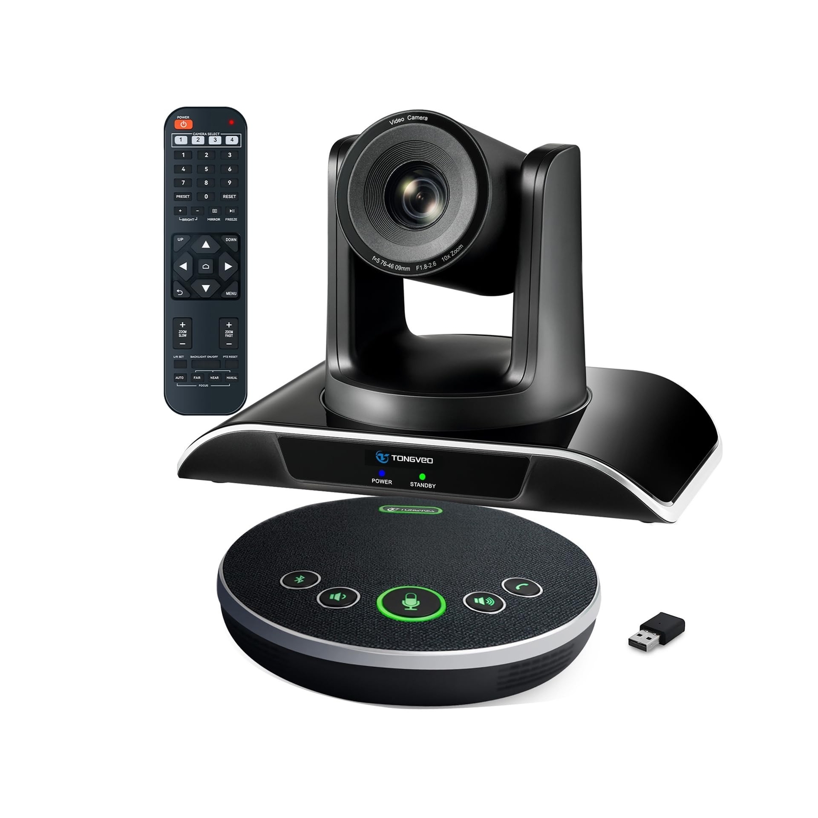 10x Zoom Conference Room Video Camera System, All-in-One HD 1080P 60fps 10X O...